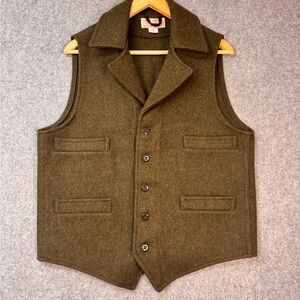 Filson Dark Green Western Wool Vest